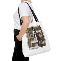 Jazz City Rhapsody Designed by Lenny Pinna Tote Bag in White