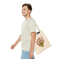 Whimsical Garden Tote Bag Wavy Flowers