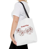 Poinsettias Polyester Tote Bag