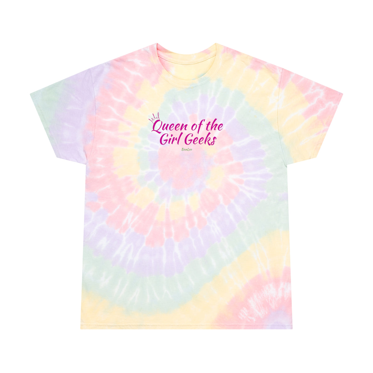 Queen of the Girl Geeks Women's Relaxed Tie-Dye Tee, Spiral