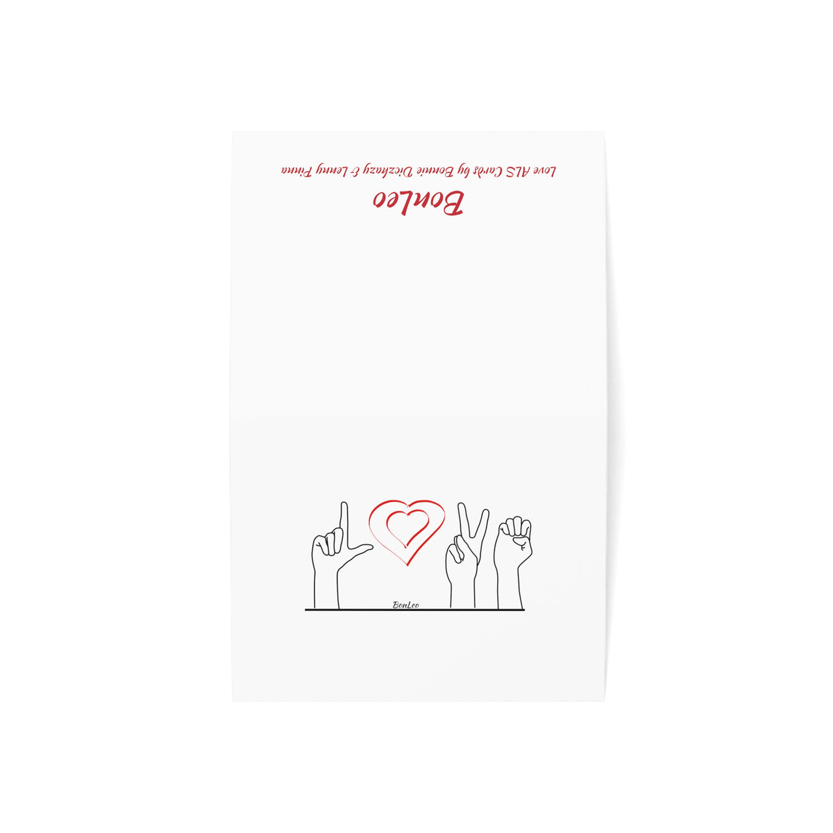 Love ALS Greeting Cards in Traditional Colors (1, 10, 30, and 50pcs)