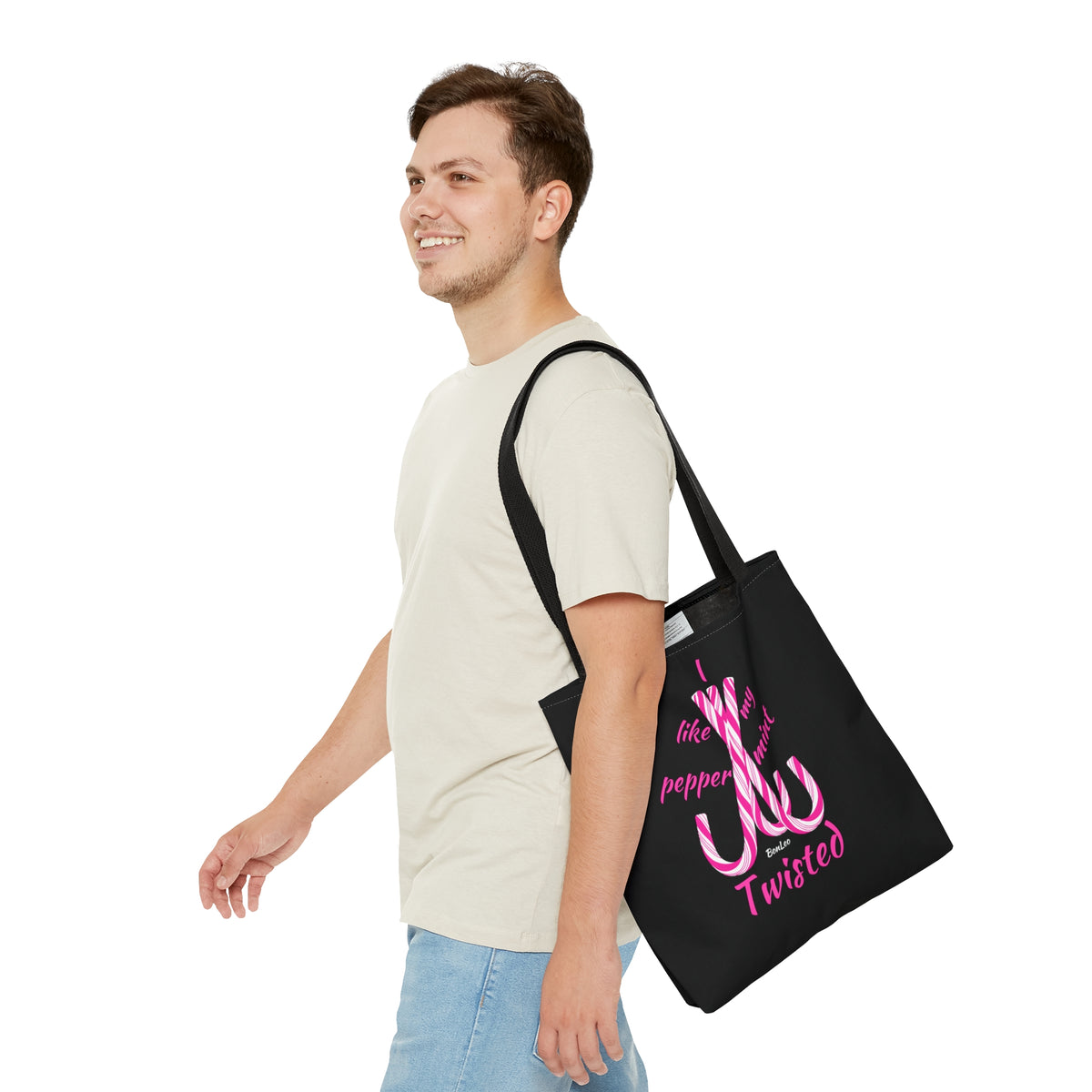 I Like My Peppermint Twisted Polyester Tote Bag