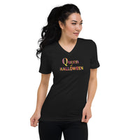 Queen of Halloween Black Tee by BonLeo - V-Neck