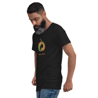 Halloween Pumpkin Painted Unisex Black Tee by Lenny Pinna -  V-Neck